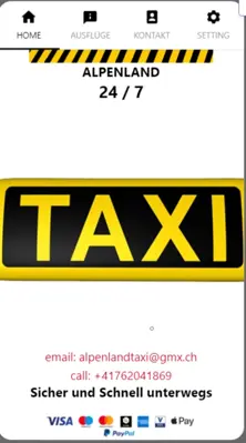 Taxi Interlaken Alpenland android App screenshot 1